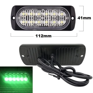 Green LED Strobe Flash Cluster Grille Bumper Side Marker Lights Double Row 12V/24V. Brand New Units.