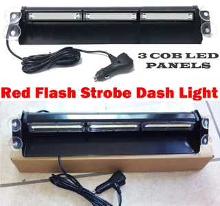 Very Long Vehicle Flash Strobe Red COB LED Windscreen Dashboard Dash Light Bar. Brand New Products.