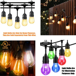 100m Heavy Duty Durable Festoon Cable Wire. E27 Suspended Bulb Holders. Takes Approx 310 Bulbs. NEW