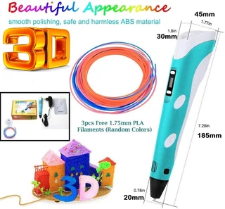 Intelligent 3D Pen With LED Display, Compatible PLA, ABS Filaments, Ideal Arts and Crafts Gift. NEW