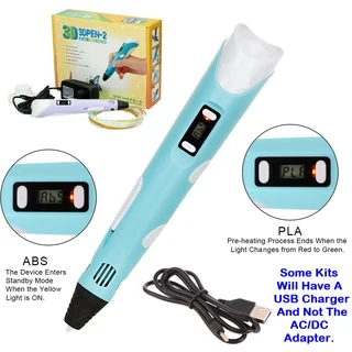 Intelligent 3D Pen With LED Display, Compatible PLA, ABS Filaments, Ideal Arts and Crafts Gift. NEW