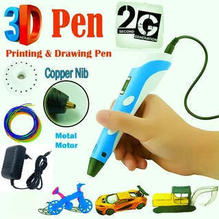 Intelligent 3D Pen With LED Display, Compatible PLA, ABS Filaments, Ideal Arts and Crafts Gift. NEW