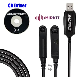 USB Programming Cable plus CD For Two-Way Walkie Talkie Ham Radios, Transceivers. Brand New Items.