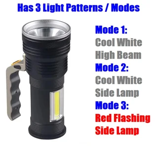 High Performance Rechargeable LED Searchlight Multifunctional Emergency Torch. Brand New Products.