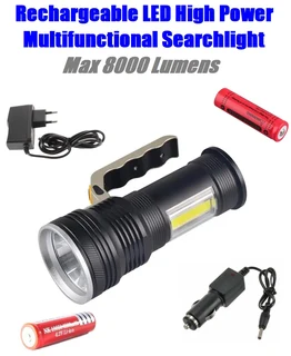 High Performance Rechargeable LED Searchlight Multifunctional Emergency Torch. Brand New Products.