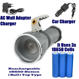 CREE LED High Performance Rechargeable Searchlight Emergency Torch. Brand New Products.