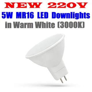 220V Warm White 5W MR16 LED Downlights. Yes, 220V MR16 with Wide Beam Angle. Brand New Products.
