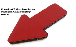 2pcs Yellow Plastic Arrow Shape Vehicle Reflector Reflective Plate Stickers. Brand New Products.