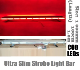 Red COB LED Vehicle Roof Top Strobe Flash Ultra Slim Type Light Bar. Very Bright. Brand New Products