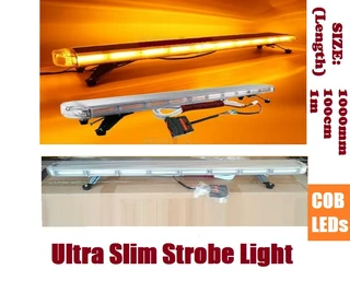 Amber Orange COB LED Security Vehicle Roof Top Strobe Flash Ultra Slim Version Light Bar. Brand NEW