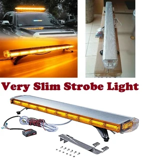 Amber Orange COB LED Security Vehicle Roof Top Strobe Flash Ultra Slim Version Light Bar. Brand NEW