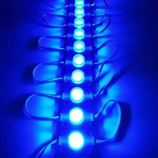 Blue Light Colour LED Light Waterproof Injection Moulded Modules with Dome Lens. Brand New Products.