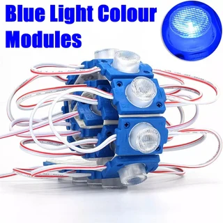 Blue Light Colour LED Light Waterproof Injection Moulded Modules with Dome Lens. Brand New Products.
