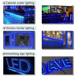 Blue Light Colour LED Light Waterproof Injection Moulded Modules with Dome Lens. Brand New Products.