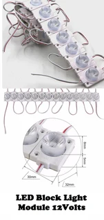 Cool White Light Colour LED Light Waterproof Injection Moulded Modules with Dome Lens. Brand NEW.