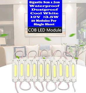 Giant Cool White COB LED Light Modules. Waterproof Injection Moulded with Lens. Brand New Products.