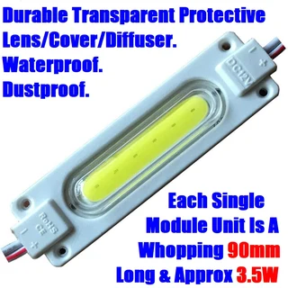 Giant Cool White COB LED Light Modules. Waterproof Injection Moulded with Lens. Brand New Products.