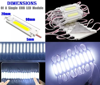 Giant Cool White COB LED Light Modules. Waterproof Injection Moulded with Lens. Brand New Products.