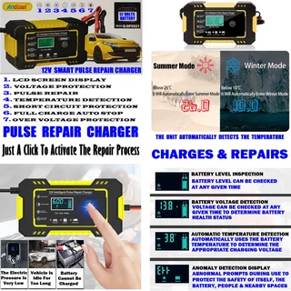 Fully Automatic Battery Charger 12V 6A Smart Pulse Repair LCD Battery Charger. Brand New Products.