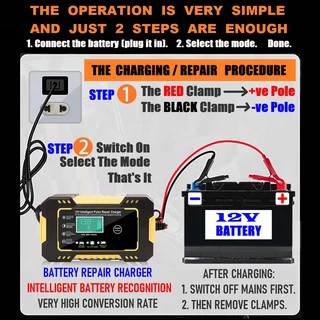 Fully Automatic Battery Charger 12V 6A Smart Pulse Repair LCD Battery Charger. Brand New Products.