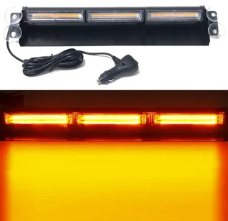 Very Long Amber COB LED Windscreen Emergency Vehicle Flash Warning Dash Lights. Brand New Products.
