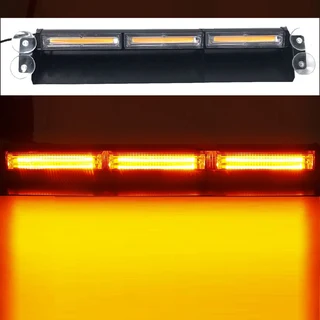 Very Long Amber COB LED Windscreen Emergency Vehicle Flash Warning Dash Lights. Brand New Products.