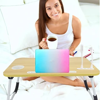 Laptop Table Stand Desk with USB Ports plus More. Large Ergonomic Design Foldable, Durable. NEW Item