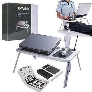 Laptop Stand E-Table / Desk. Foldable, Adjustable, Portable with Cooling Fans. Brand New Products.