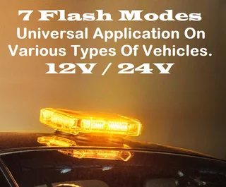 Vehicle Strobe Roof Top Flash Light Orange Amber Light Colour. Magnetic Mount. Brand New Products.