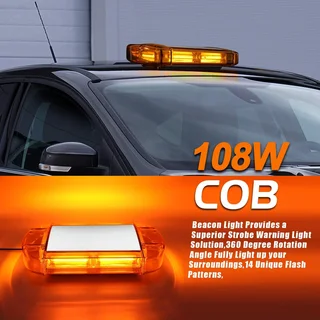 Vehicle Strobe Roof Top Flash Light Orange Amber Light Colour. Magnetic Mount. Brand New Products.