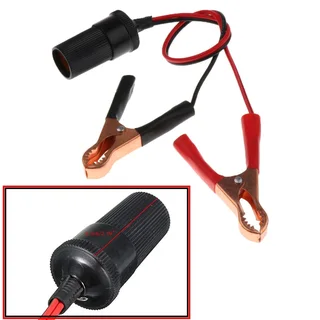 Cigarette Socket (Female) Adapter Connector plus a Cable with Crocodile Clips. Brand New Products.