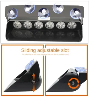 Remote Controlled Cool White LED Strobe Flash Vehicle Dashboard Windscreen Visor Light. Brand NEW.