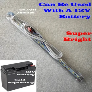 12V LED Rigid 30cm Strip Lights With On/Off Switch: Ideal For Use As Loadshedding Lamps. Brand New.