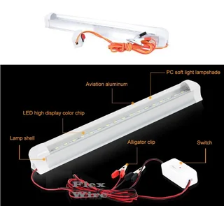 12V LED T8 Tube Lights With Wiring and On/Off Switch: Ideal For Use As Loadshedding Lamps. Brand NEW
