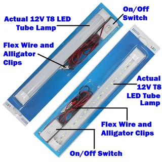 12V LED T8 Tube Lights With Wiring and On/Off Switch. Ideal For Use As Loadshedding Lamps. Brand NEW