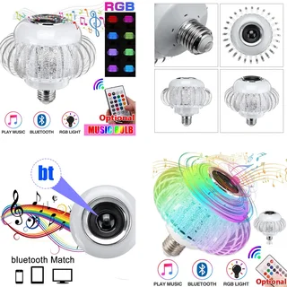 Wireless Music Bluetooth LED Crystal Bulb Lamp RGB Colour Stereo Audio Speaker. Brand New Products.