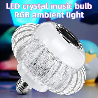 Wireless Music Bluetooth LED Crystal Bulb Lamp RGB Colour Stereo Audio Speaker. Brand New Products.