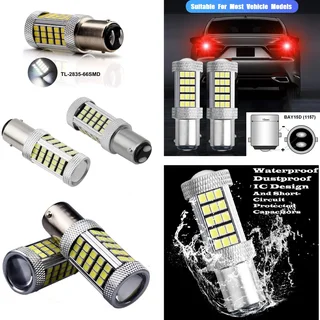 Cool White 1157 / BAY15D 16Watts 990lumens 66xSMD2835 LED Light Bulb, DC9~32V. Brand New Products.