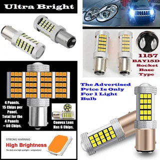 Cool White 1157 / BAY15D 16Watts 990lumens 66xSMD2835 LED Light Bulb, DC9~32V. Brand New Products.