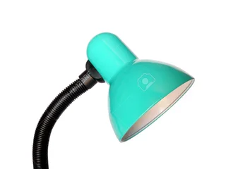 Clip-On Desk Top Lamp Holder with Flexible Gooseneck and LED Light Bulb. Assorted Colours. Brand NEW