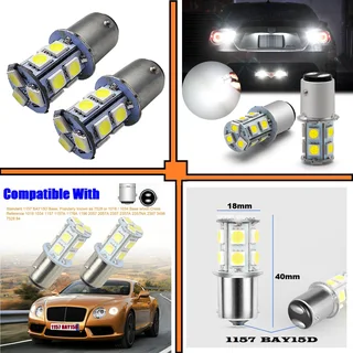 Cool White 1157/BAY15D 8W 440lm 13xSMD5050 LED Light Bulb, DC9~32V. Brand New Products.