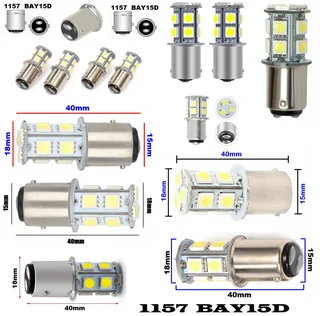 Cool White 1157/BAY15D 8W 440lm 13xSMD5050 LED Light Bulb, DC9~32V. Brand New Products.