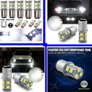 Cool White 1157/BAY15D 8W 440lm 13xSMD5050 LED Light Bulb, DC9~32V. Brand New Products.