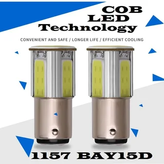 Cool White 1157/BAY15D 8W 440lm COB LED Light Bulbs, DC9~32V. Brand New Products.
