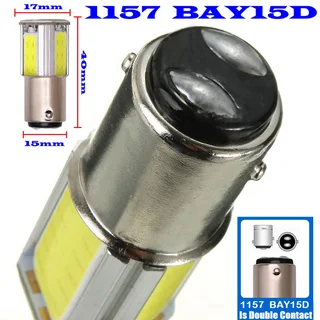Cool White 1157/BAY15D 8W 440lm COB LED Light Bulbs, DC9~32V. Brand New Products.