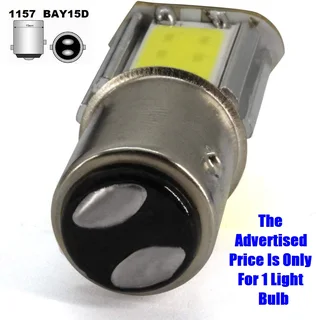 Cool White 1157/BAY15D 8W 440lm COB LED Light Bulbs, DC9~32V. Brand New Products.