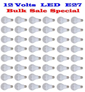 BULK SALE: 100x LED Light Bulbs 3W 12V B22 and E27. Ideal For 12V Solar Systems. Brand New Products.