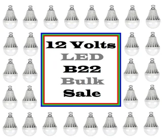 BULK SALE: 100x LED Light Bulbs 3W 12V E27 and B22. These 12V Bulbs Are Ideal For Load Shedding. NEW