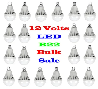 BULK SALE: 100x LED Light Bulbs 3W 12V E27 and B22. These 12V Bulbs Are Ideal For Load Shedding. NEW