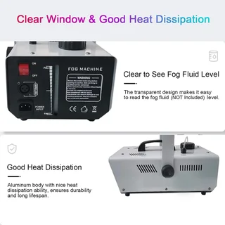 Professional Smoke Fogger Machine 1500W Heavy Duty, Compact and High Capacity. Brand New Products.
